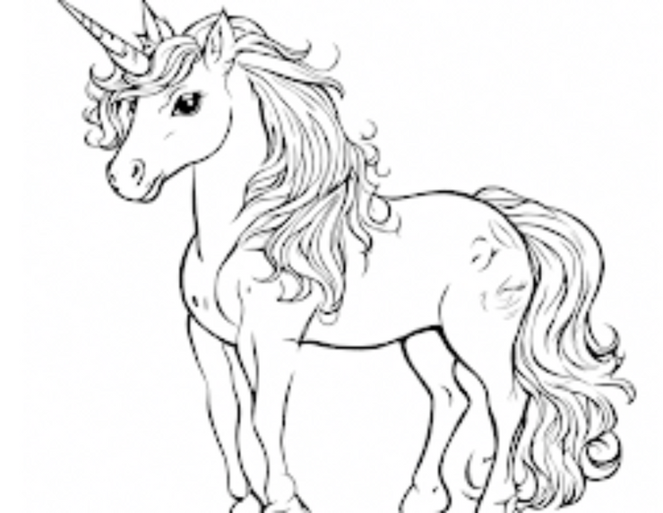 Colouring Book-Fantasy Unicorn